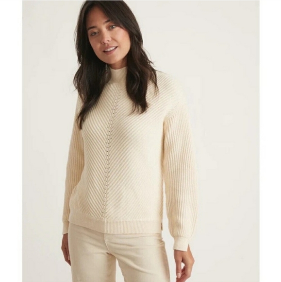 Marine Layer Sweaters - COPY - Marine Layer Skylar Turtleneck Sweater in Ivory